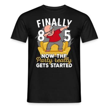 85th birthday man 85 years old 85th 85er grandpa - Men's T-Shirt - black - Front - AI Model Male 178 light (178cm)