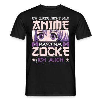 anime Kawaii zocken Gamer Otaku Manga - Männer T-Shirt - Schwarz - Vorne - AI Model Male 178 light (178cm)