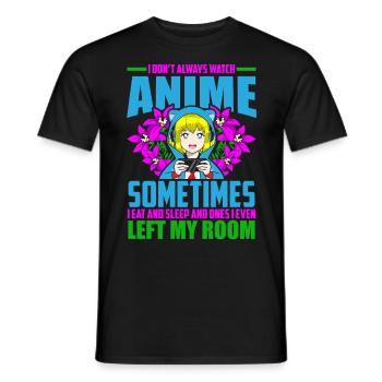 anime girl kawaii otaku manga - T-shirt homme - noir - Devant - AI Model Male 178 light (178cm)