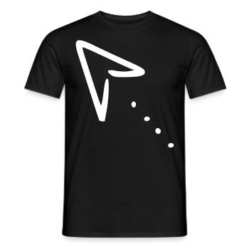 Pfeil Zeichnung Skizze weiß - Männer T-Shirt - Schwarz - Vorne - AI Model Male 178 light (178cm)