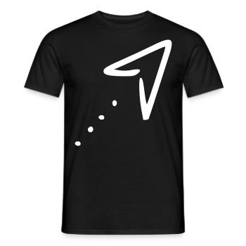 Pfeil Zeichnung Skizze weiß - Männer T-Shirt - Schwarz - Vorne - AI Model Male 178 light (178cm)