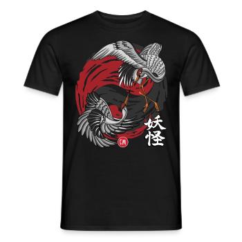 Yokai Kran - Männer T-Shirt - Schwarz - Vorne - AI Model Male 178 light (178cm)
