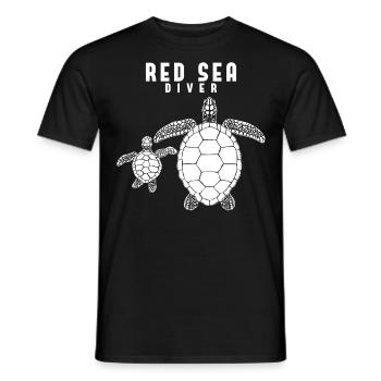 Plongée Egypte Vacances Tortue de Mer - T-shirt homme - noir - Devant - AI Model Male 178 light (178cm)