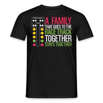 Drag Racing Race Car Family A - Männer T-Shirt - Schwarz - Vorne - AI Model Male 178 light (178cm)