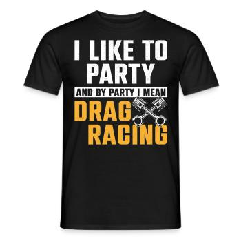 Voiture de course de dragster que j’aime - T-shirt homme - noir - Devant - AI Model Male 178 light (178cm)