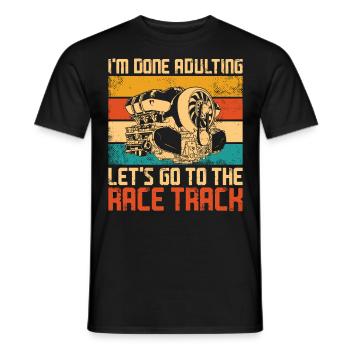 Drag Racing Race Car Retro Vintage - Männer T-Shirt - Schwarz - Vorne - AI Model Male 178 light (178cm)
