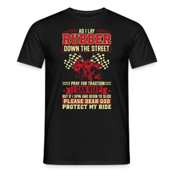 Prière de la voiture de course de dragster - T-shirt homme - noir - Devant - AI Model Male 178 light (178cm)