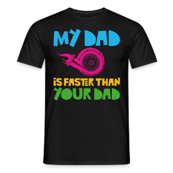 Drag Racing Race Car Dad Son - Men's T-Shirt - black - Front - AI Model Male 178 light (178cm)