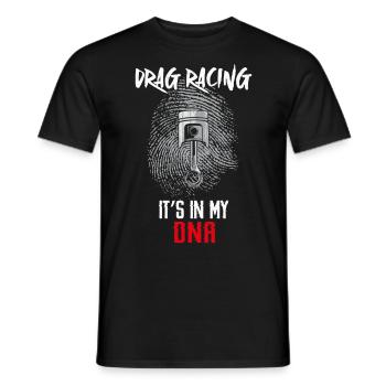 Drag Racing Race Car Fingerprint - Männer T-Shirt - Schwarz - Vorne - AI Model Male 178 light (178cm)
