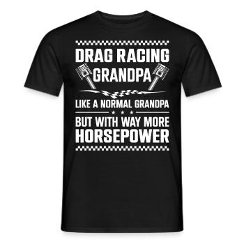 Drag Racing Race Car Grandpa - Männer T-Shirt - Schwarz - Vorne - AI Model Male 178 light (178cm)