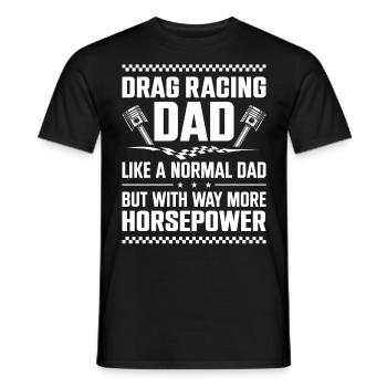 Drag Racing Race Car Dad Vintage - Men's T-Shirt - black - Front - AI Model Male 178 light (178cm)