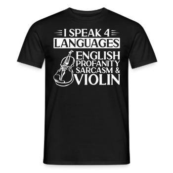 Violoniste I Speak 4 - T-shirt homme - noir - Devant - AI Model Male 178 light (178cm)