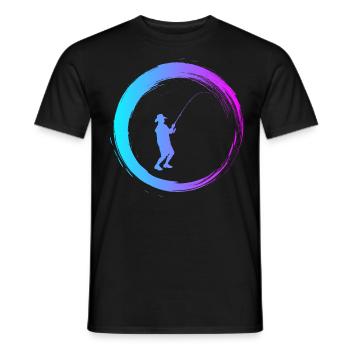 Sporty Hobby Leidenschaft Angeln - Männer T-Shirt - Schwarz - Vorne - AI Model Male 178 light (178cm)