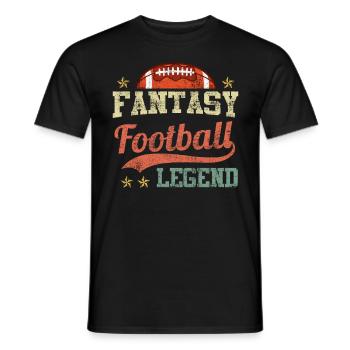 Fantasy Football Legend Fantasy Football Champion - Men's T-Shirt - black - Front - AI Model Male 178 light (178cm)