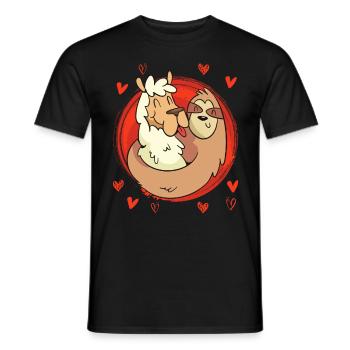 J’aime ma chérie paresseuse Amour Saint-Valentin - T-shirt homme - noir - Devant - AI Model Male 178 light (178cm)