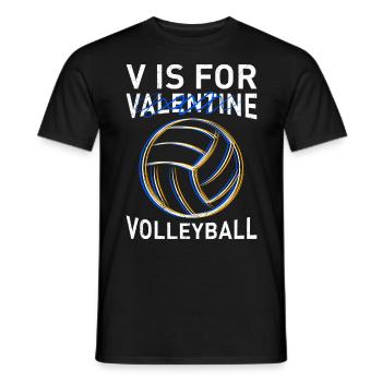 V signifie joueur de volley-ball - T-shirt homme - noir - Devant - AI Model Male 178 light (178cm)