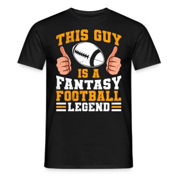 Dieser Typ ist eine Fantasy Football Legende - Männer T-Shirt - Schwarz - Vorne - AI Model Male 178 light (178cm)