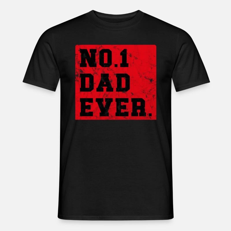 No.1 Dad ever - Männer T-Shirt - Schwarz