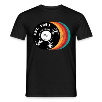 1983 40e anniversaire - T-shirt homme - noir - Devant - AI Model Male 178 light (178cm)