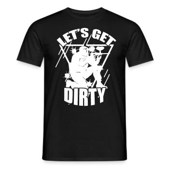 paintball lets get dirty markierer farbmarkierer - Männer T-Shirt - Schwarz - Vorne - AI Model Male 178 light (178cm)
