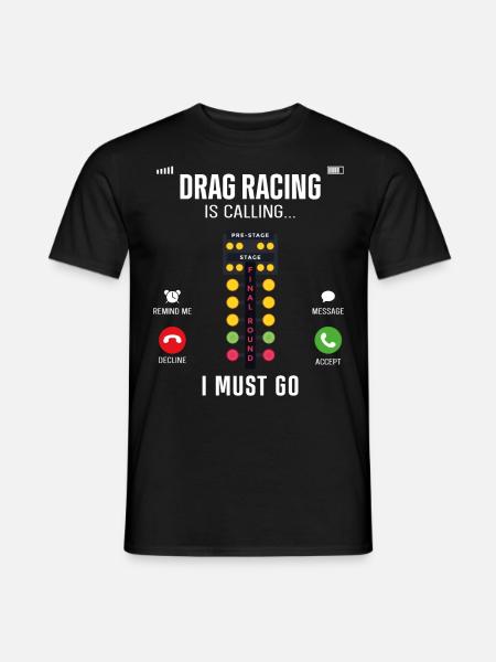 Drag Racing Race Car Phone Display - Männer T-Shirt - Schwarz