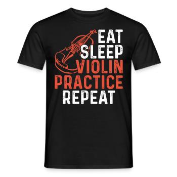 Violin Violinist Eat Sleep Violin - Men's T-Shirt - black - Front - AI Model Male 178 light (178cm)