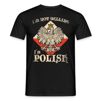 Polen Lustig Polska Polski - Männer T-Shirt - Schwarz - Vorne - AI Model Male 178 light (178cm)
