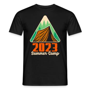 Summer Camp 2023 Camping - Men's T-Shirt - black - Front - AI Model Male 178 light (178cm)