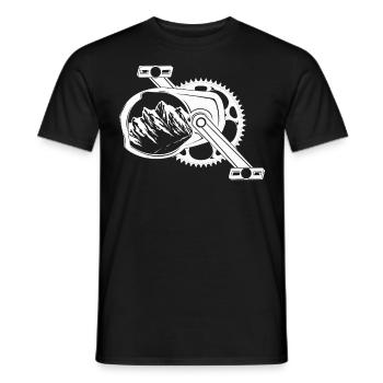 E Bike Bike Electric Mountain Bike MTB - Men's T-Shirt - black - Front - AI Model Male 178 light (178cm)