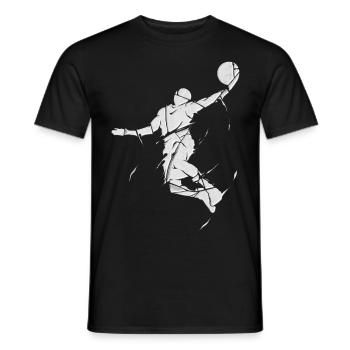 Basketball Basketball Player Dunking Broken Splash - Men's T-Shirt - black - Front - AI Model Male 178 light (178cm)