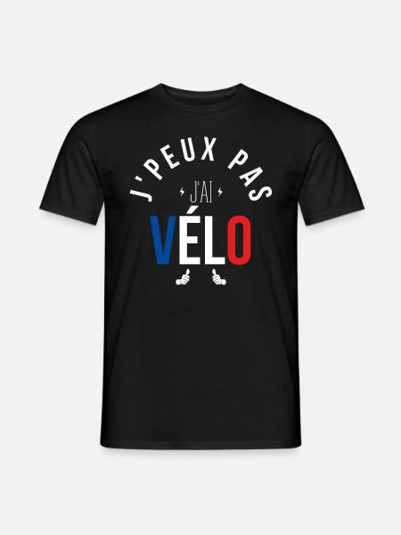 J Peux Pas J Ai Vélo - T-shirt homme - noir