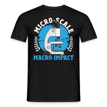 Microbiologie à micro-échelle, macro-impact - T-shirt homme - noir - Devant - AI Model Male 178 light (178cm)