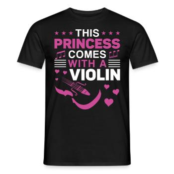 Violin Violinist Girl This - Männer T-Shirt - Schwarz - Vorne - AI Model Male 178 light (178cm)