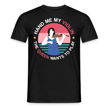 violoniste violoniste Hand Me My - T-shirt homme - noir - Devant - AI Model Male 178 light (178cm)