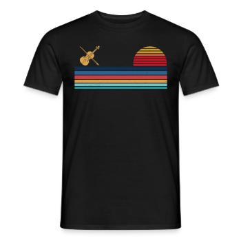 Violin Violinist Retro Vintage - Men's T-Shirt - black - Front - AI Model Male 178 light (178cm)