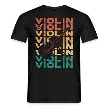 Violin Violinist Retro Vintage - Männer T-Shirt - Schwarz - Vorne - AI Model Male 178 light (178cm)