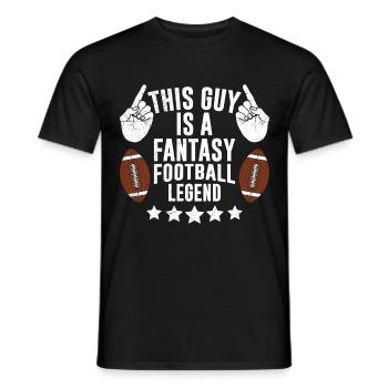 Dieser Typ ist eine Fantasy Football Legende - Männer T-Shirt - Schwarz - Vorne - AI Model Male 178 light (178cm)