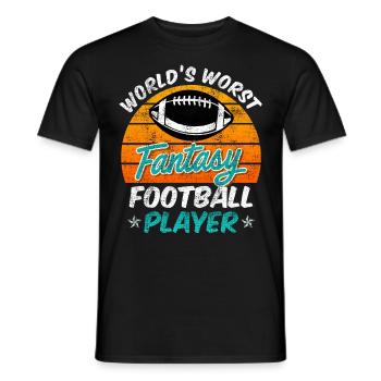 Schlechtester Fantasy Football Spieler - Männer T-Shirt - Schwarz - Vorne - AI Model Male 178 light (178cm)