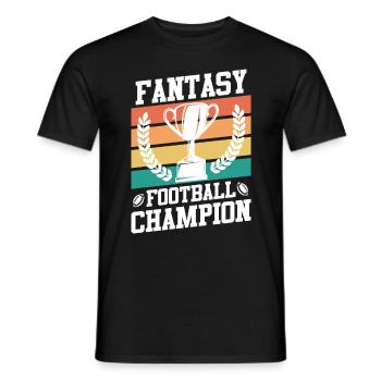 Fantasy Football Champion Fantasy Football Champ - Men's T-Shirt - black - Front - AI Model Male 178 light (178cm)