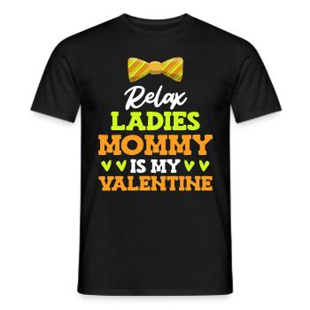 Mom I love my mom Love Valentine's Day - Men's T-Shirt - black - Front - AI Model Male 178 light (178cm)