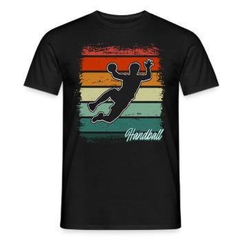 Handball Handballer - Männer T-Shirt - Schwarz - Vorne - AI Model Male 178 light (178cm)
