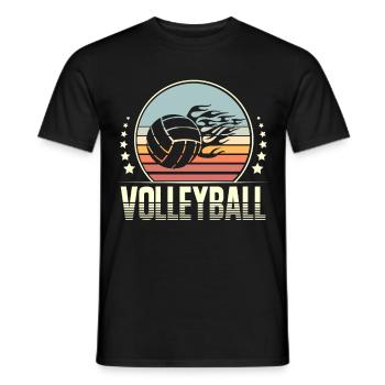 Volleyball - Men's T-Shirt - black - Front - AI Model Male 178 light (178cm)