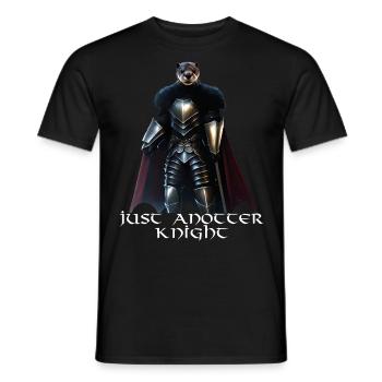 Just Anotter Knight Otter Lustiger Otter Spruch - Männer T-Shirt - Schwarz - Vorne - AI Model Male 178 light (178cm)