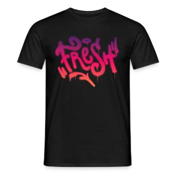 Fresh Graffiti - Männer T-Shirt - Schwarz - Vorne - AI Model Male 178 light (178cm)