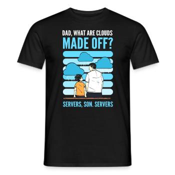 What Are Clouds Made Of Programming Programmer - Männer T-Shirt - Schwarz - Vorne - AI Model Male 178 light (178cm)