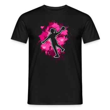 Handball Handball Joueur de handball féminin - T-shirt homme - noir - Devant - AI Model Male 178 light (178cm)
