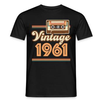 1961 Year of construction vintage - Men's T-Shirt - black - Front - AI Model Male 178 light (178cm)