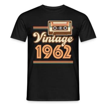 1962 Année de construction vintage - T-shirt homme - noir - Devant - AI Model Male 178 light (178cm)