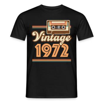 1972 Année de construction vintage - T-shirt homme - noir - Devant - AI Model Male 178 light (178cm)