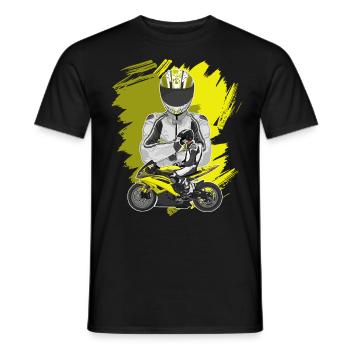 Motorcycle Lifestyle / Motorcycle / Motorcycle biker - Men's T-Shirt - black - Front - AI Model Male 178 light (178cm)
